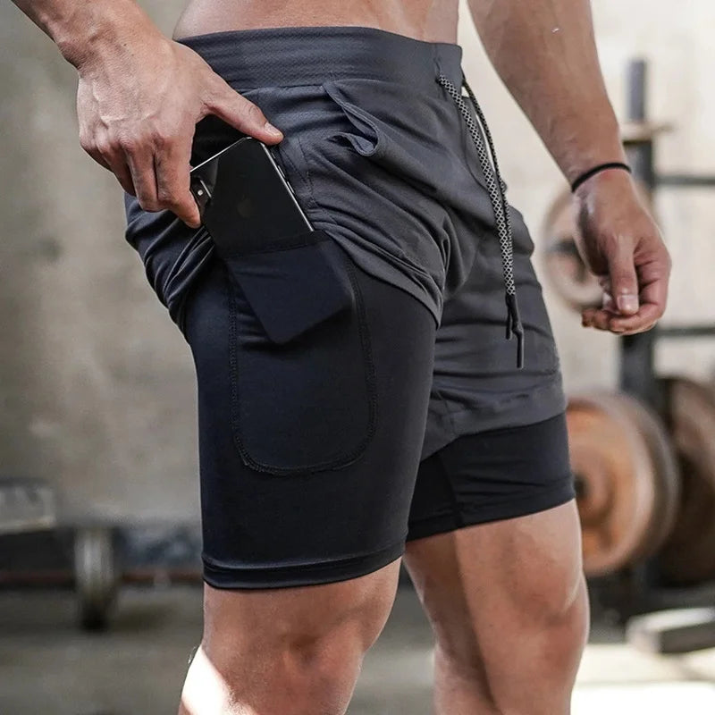 Short Masculino 2 em 1  – Praticidade e Estilo no Seu Treino!