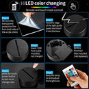 Luminária LED 3D Stitch™ – Casal Romântico com Controle Remoto