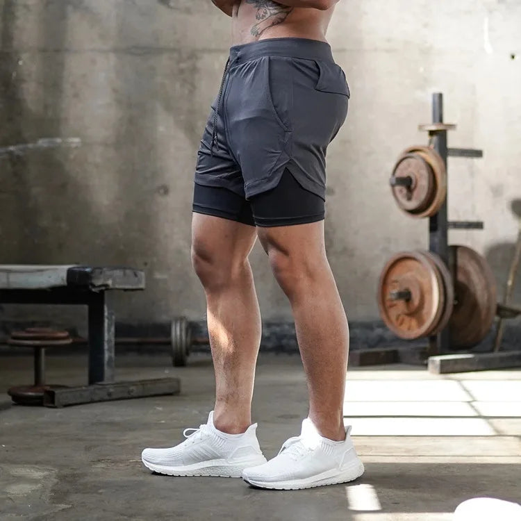 Short Masculino 2 em 1  – Praticidade e Estilo no Seu Treino!